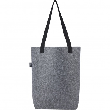 Logo trade promotional gift photo of: Felta GRS recycled felt tote bag with wide bottom 12L
