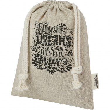 Logo trade promotional items image of: Pheebs 150 g/m² GRS recycled cotton gift bag small 0.5L