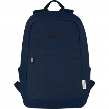 Logo trade promotional products image of: Joey 15.6" GRS recycled canvas anti-theft laptop backpack 18L