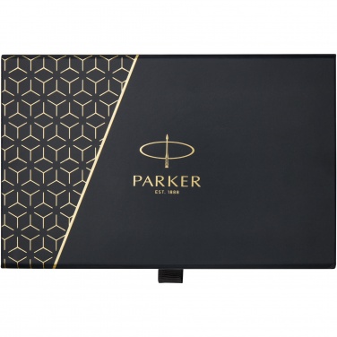 Logotrade corporate gifts photo of: Parker IM achromatic ballpoint and rollerball pen set with gift box