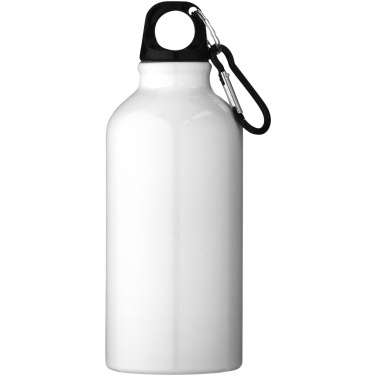 Logo trade corporate gift photo of: Oregon 400 ml RCS certified recycled aluminium water bottle with carabiner