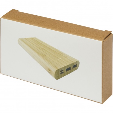 Logotrade promotional giveaway image of: Tulda 10.000 mAh bamboo power bank
