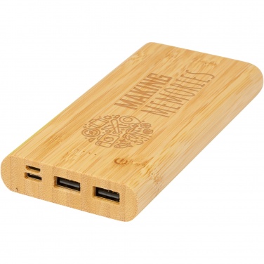 Logotrade corporate gift image of: Tulda 10.000 mAh bamboo power bank