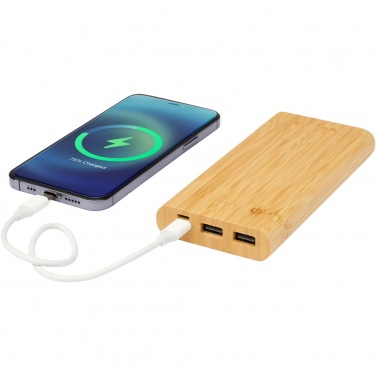 Logo trade promotional gifts picture of: Tulda 10.000 mAh bamboo power bank