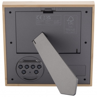 Logo trade promotional merchandise image of: Sasa bamboo photo frame with thermometer