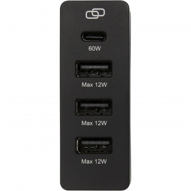 Logo trade promotional merchandise image of: ADAPT 72W recycled plastic PD power station