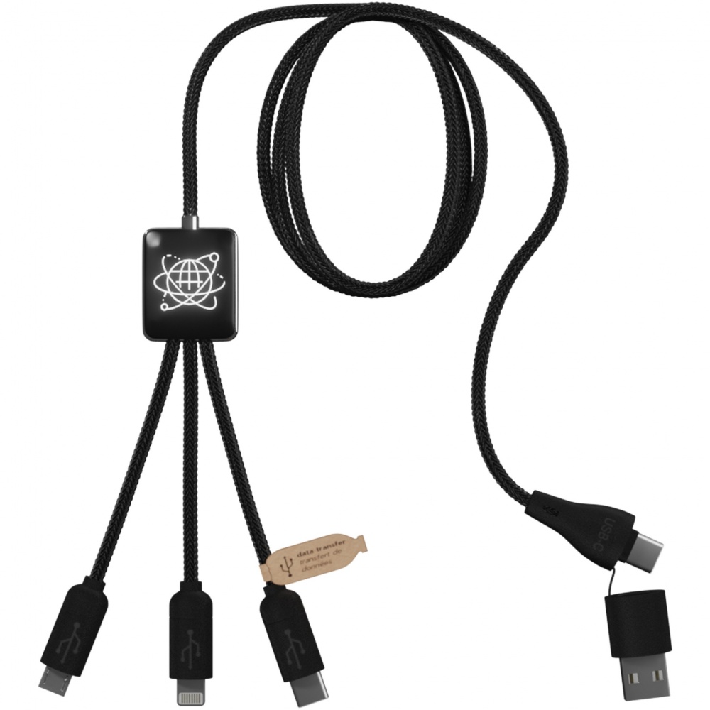 Logotrade promotional giveaways photo of: SCX.design C45 5-in-1 rPET charging cable with data transfer