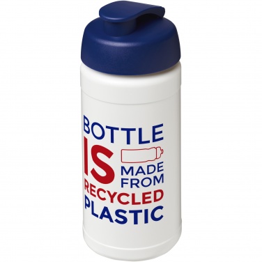 Logo trade promotional item photo of: Baseline 500 ml recycled sport bottle with flip lid