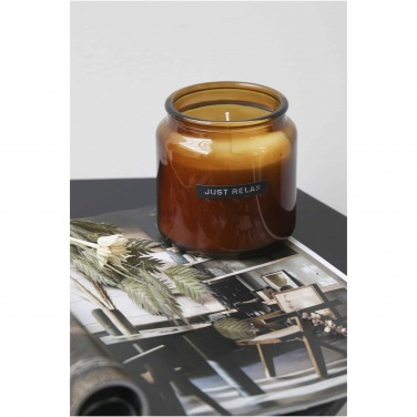 Logo trade promotional giveaways picture of: Wellmark Let's Get Cozy 650 g scented candle - cedar wood fragrance