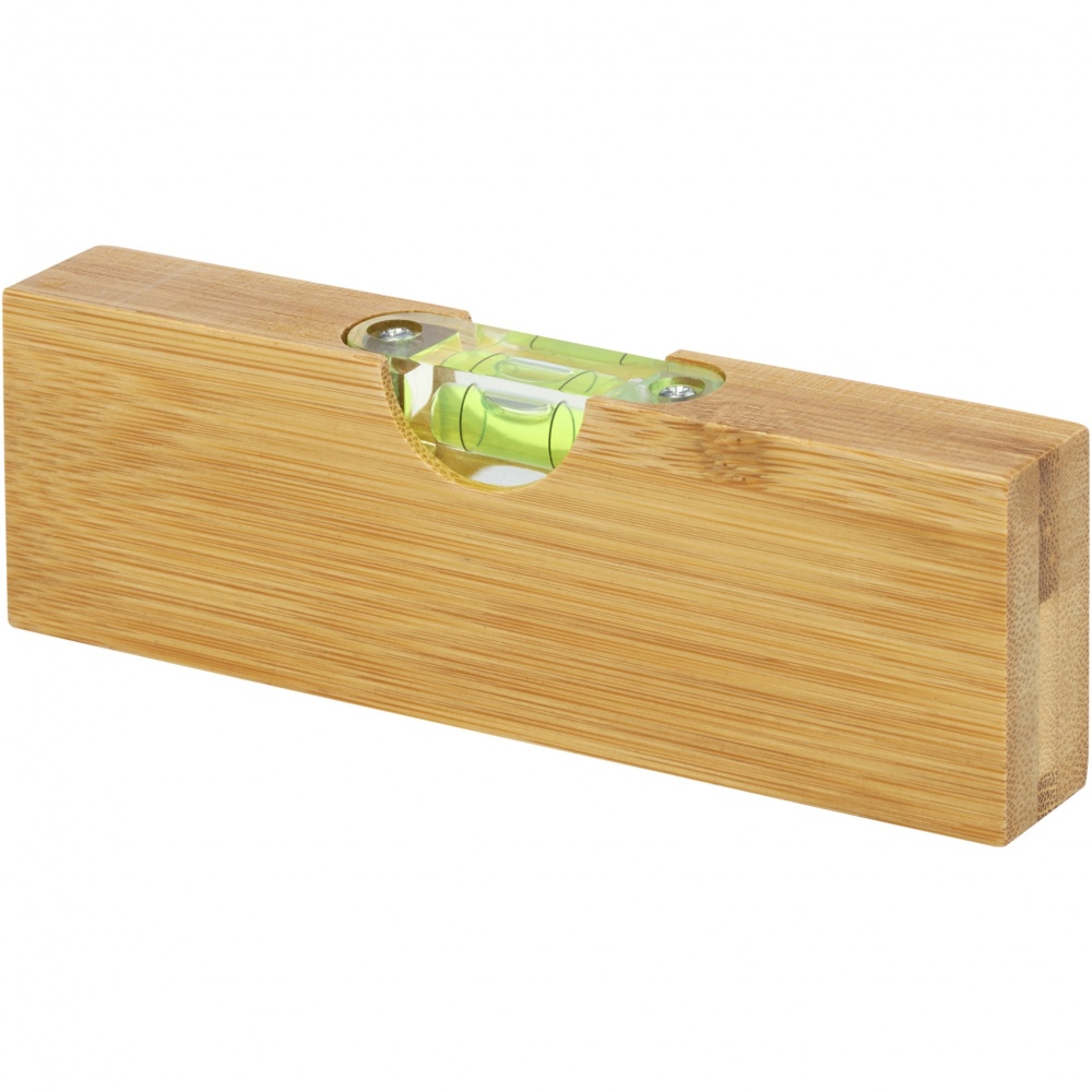 Logo trade business gifts image of: Flush bamboo spirit level with bottle opener