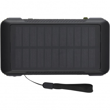 Logotrade advertising products photo of: Soldy 10.000 mAh RCS recycled plastic solar dynamo power bank 