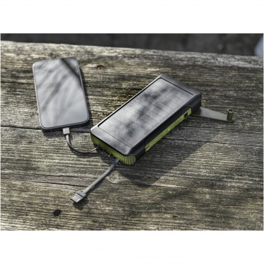 Logotrade promotional giveaway image of: Soldy 10.000 mAh RCS recycled plastic solar dynamo power bank 