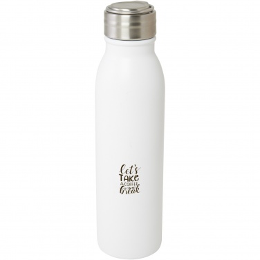 Logotrade advertising products photo of: Harper 700 ml RCS certified stainless steel water bottle with metal loop