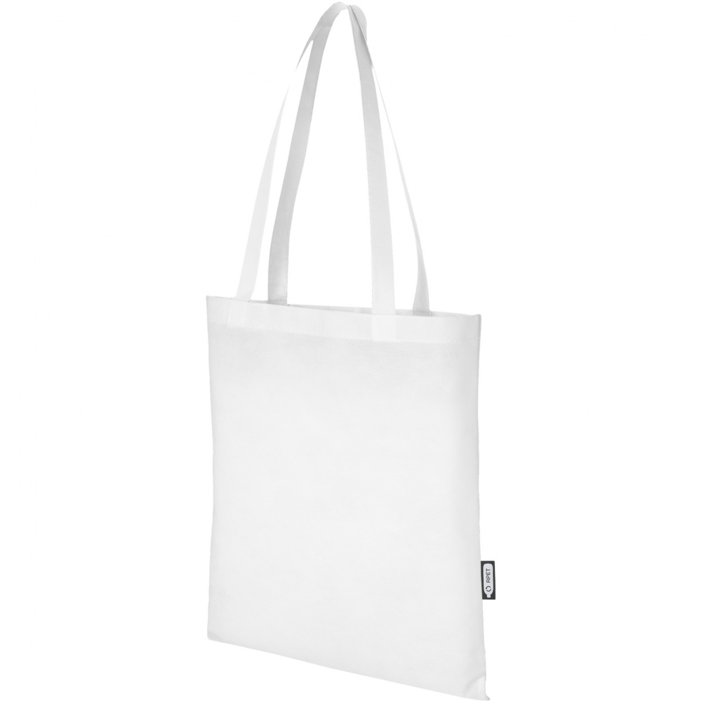 Logo trade business gifts image of: Zeus GRS recycled non-woven convention tote bag 6L