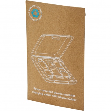 Logotrade promotional gifts photo of: Savvy recycled plastic modular charging cable with phone holder