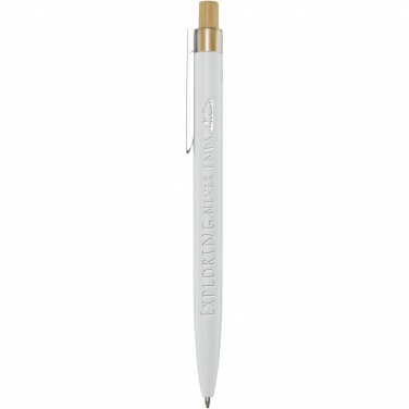 Logo trade promotional giveaway photo of: Nooshin recycled aluminium ballpoint pen  (blue ink)
