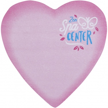 Logotrade promotional merchandise picture of: Sticky-Mate® heart-shaped recycled sticky notes