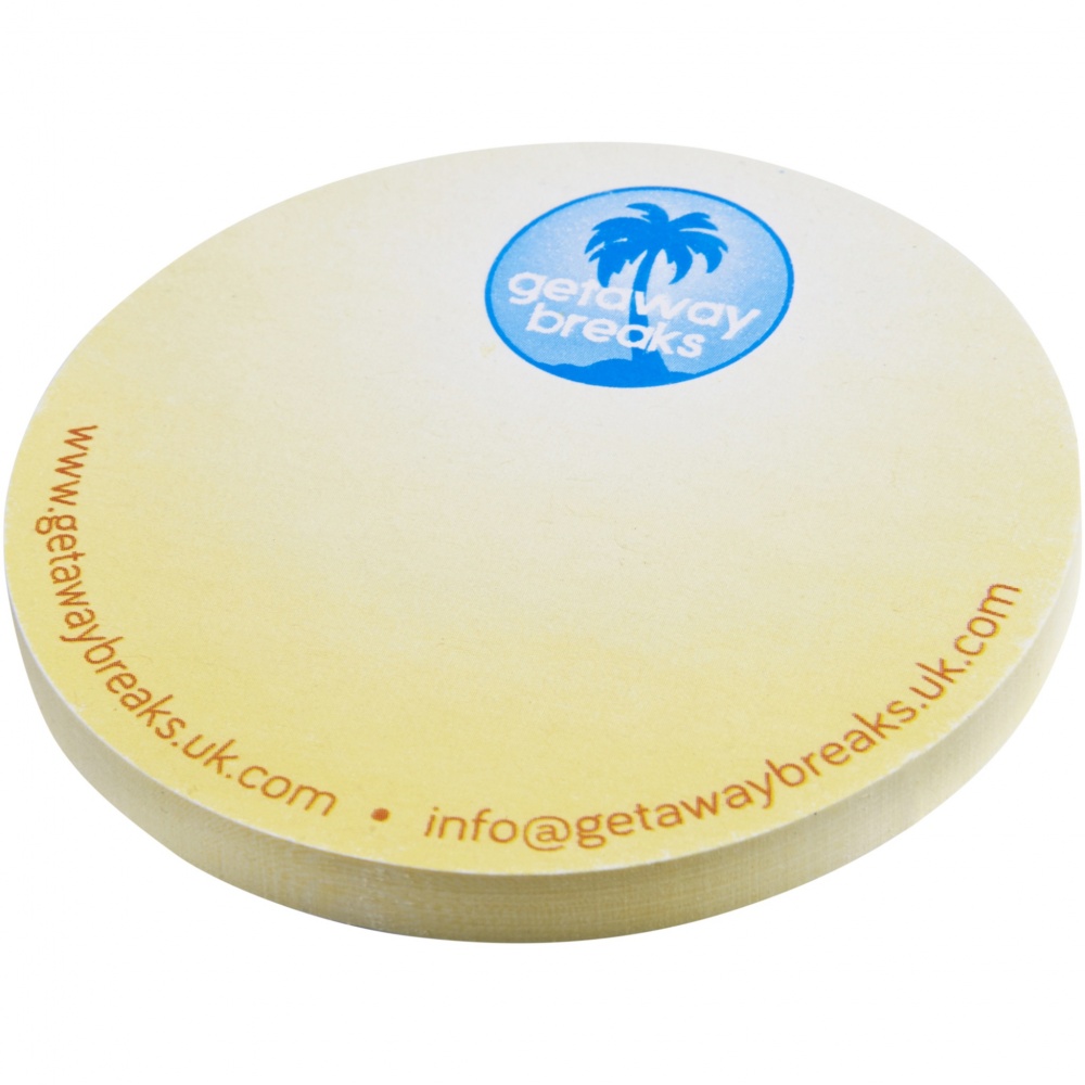 Logo trade business gift photo of: Sticky-Mate® circle-shaped recycled sticky notes