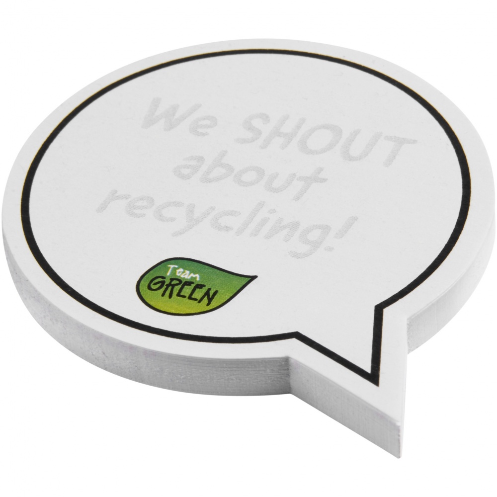 Logotrade promotional gift picture of: Sticky-Mate® speech bubble-shaped recycled sticky notes