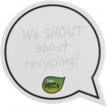 Logo trade promotional product photo of: Sticky-Mate® speech bubble-shaped recycled sticky notes
