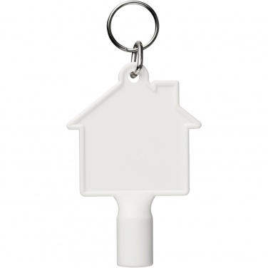 Logotrade advertising product picture of: Maximilian house-shaped recycled utility key keychain