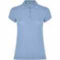 Star short sleeve women's polo, Sky blue