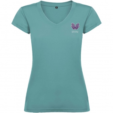 Logo trade advertising products picture of: Victoria short sleeve women's v-neck t-shirt