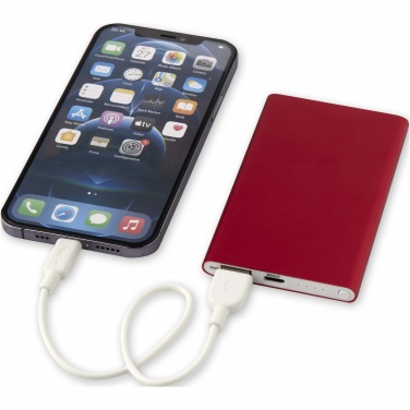 Logo trade promotional merchandise image of: Pep 4000 mAh Type-C recycled aluminium power bank 