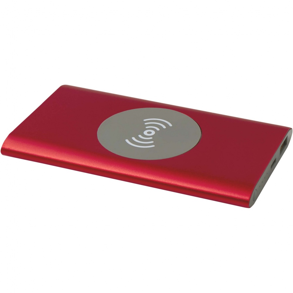Logotrade corporate gift image of: Juice 4000 mAh Type-C recycled aluminium wireless power bank 