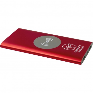 Logo trade promotional gifts picture of: Juice 8000 mAh Type-C recycled aluminium wireless power bank