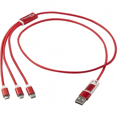 Logo trade advertising product photo of: Versatile 5-1 recycled aluminium charging cable