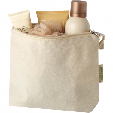 Logo trade promotional merchandise image of: Orissa 180 g/m² organic toiletry bag 1L