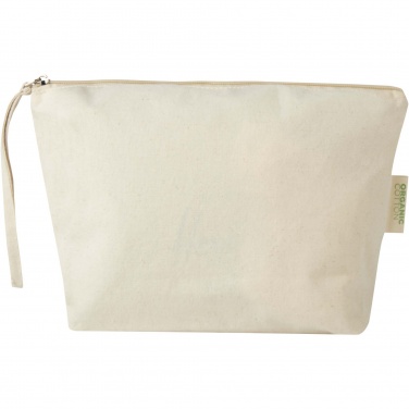 Logo trade corporate gift photo of: Orissa 180 g/m² organic large accessory pouch 3L