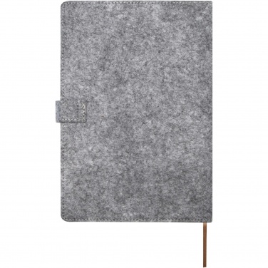 Logo trade advertising products image of: Viviana A5 recycled felt and cork notebook