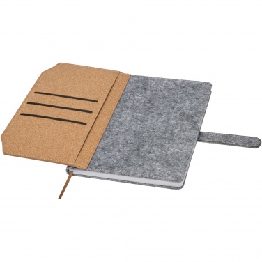 Logotrade advertising product picture of: Viviana A5 recycled felt and cork notebook