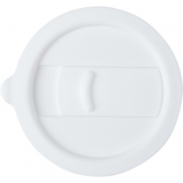 Logo trade promotional merchandise image of: Java 330 ml ceramic tumbler with silicone wrap and plastic lid