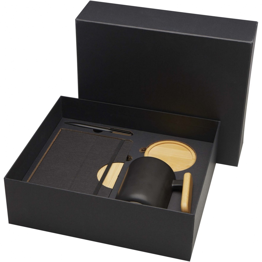 Logo trade business gift photo of: Laura A5 hard cover notebook and ballpoint pen gift set