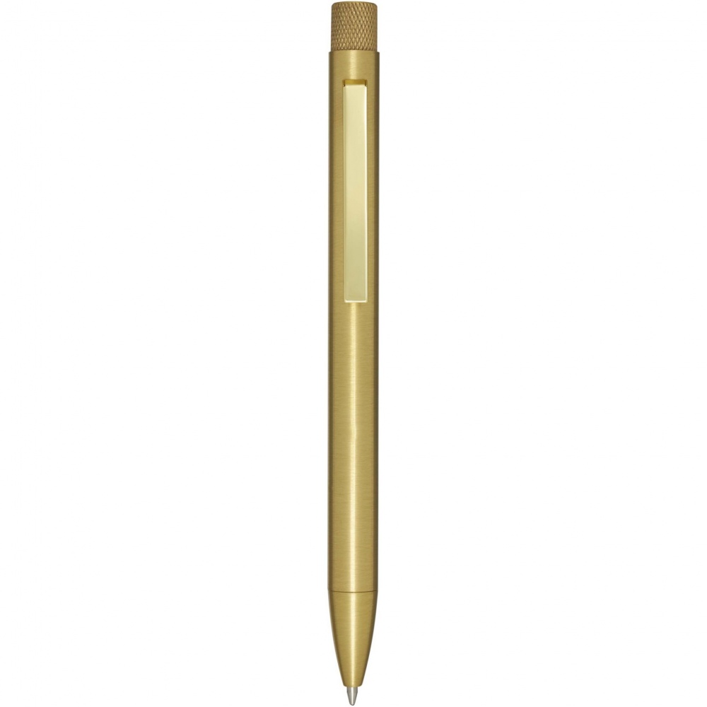 Logo trade promotional item photo of: Beatriz recycled brass ballpoint pen