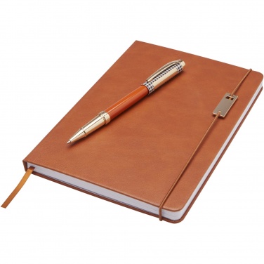 Logotrade promotional item picture of: Legato A5 notebook and rollerball pen set 