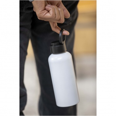 Logo trade promotional items image of: Trinity 600 ml RCS certified recycled aluminium water bottle with RPET lid