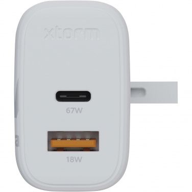 Logotrade promotional merchandise image of: Xtorm XEC067G GaN² Ultra 67W wall charger - UK plug