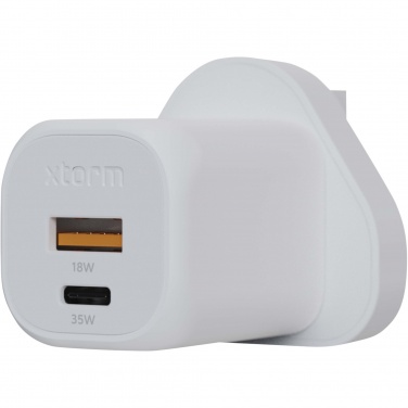 Logotrade advertising product picture of: Xtorm XEC035 GaN² Ultra 35W wall charger - UK plug