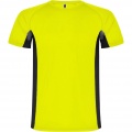 Shanghai short sleeve men's sports t-shirt, Fluor Yellow / Solid black