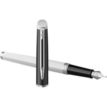 Logo trade promotional giveaways image of: Hemisphere colour blocking fountain pen with palladium trim