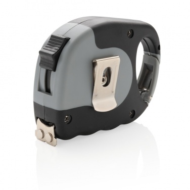 Logo trade promotional merchandise image of: Measuring tape with carabiner