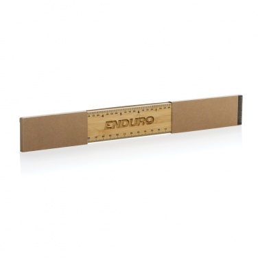 Logo trade business gift photo of: Timberson extra thick 30cm double sided bamboo ruler