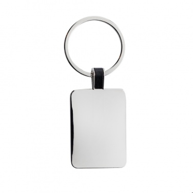 Logo trade advertising products image of: RCS recycled zinc alloy rectangle keyring