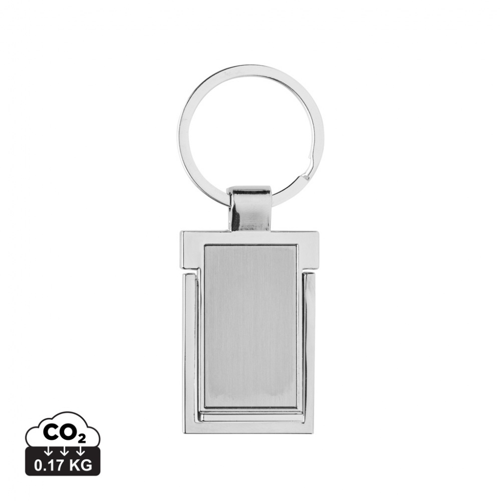 Logo trade promotional merchandise picture of: RSC recycled zinc alloy phone stand keychain