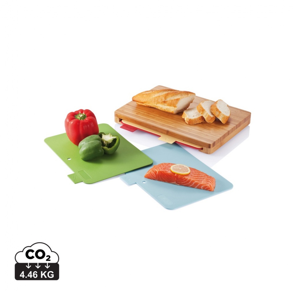 Logotrade promotional merchandise picture of: Cutting board with 4pcs hygienic boards