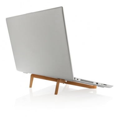 Logo trade promotional giveaways picture of: Bamboo portable laptop stand